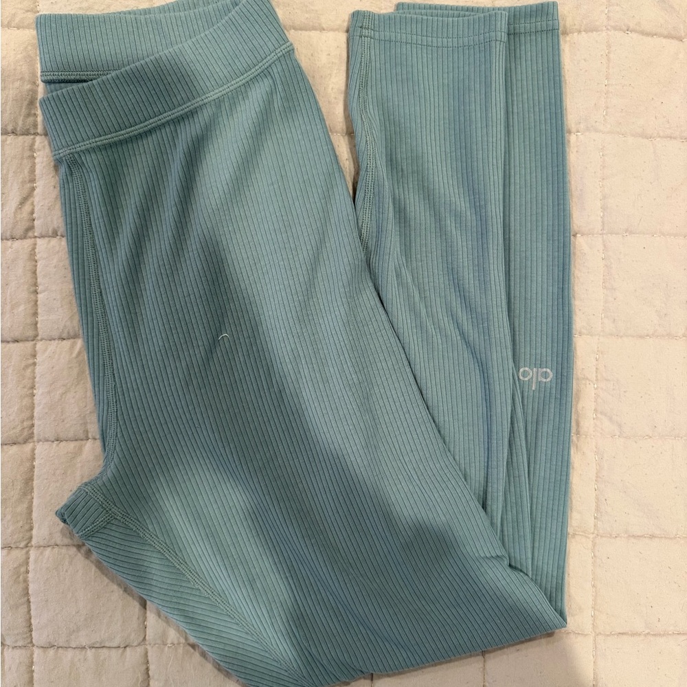 Alo mint green Ribbed Leggings
